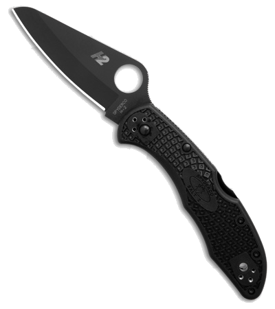Spyderco Salt 2 Black FRN Handle H-1 Steel Plain Edge C88PBBK2 Knife