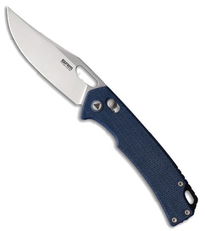 product image for SRM Knives 9203 Blue Micarta Ambi Lock Folding Knife