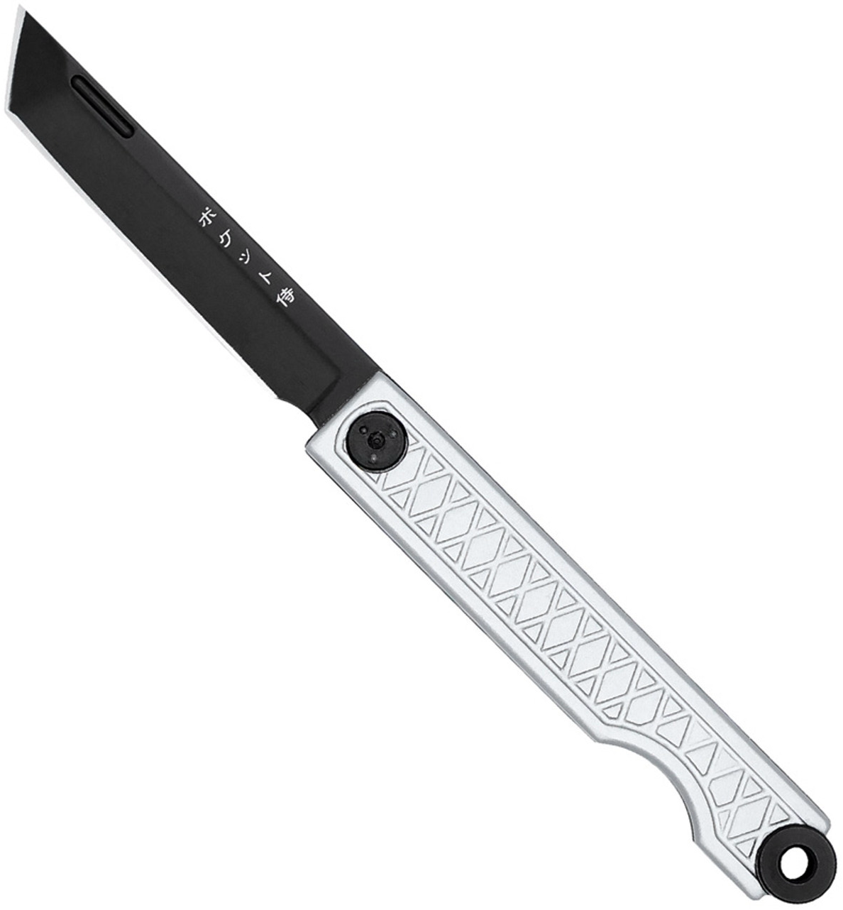 product image for StatGear Samurai 116 Gray Aluminum Handle 440C Tanto Plain Black Blade