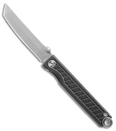 product image for StatGear Pocket Samurai Gray Aluminum Handle 440C Stainless Steel Tanto Blade