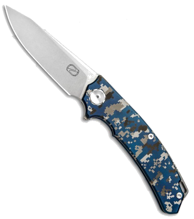 product image for Stedemon Knife Company ZKC C-01B Blue Digi Camo Titanium Flipper Knife