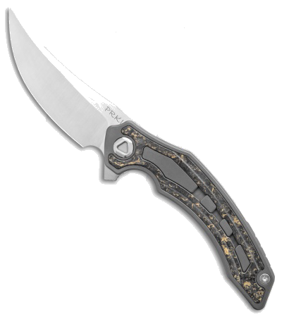 product image for Stedemon PRKI Black Carbon Fiber Gray Titanium CPM S90V Folding Knife