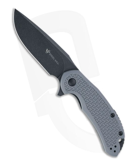 Steel Will Cutjack C22-1GB Black Stonewashed Gray FRN Liner Lock Flipper product image