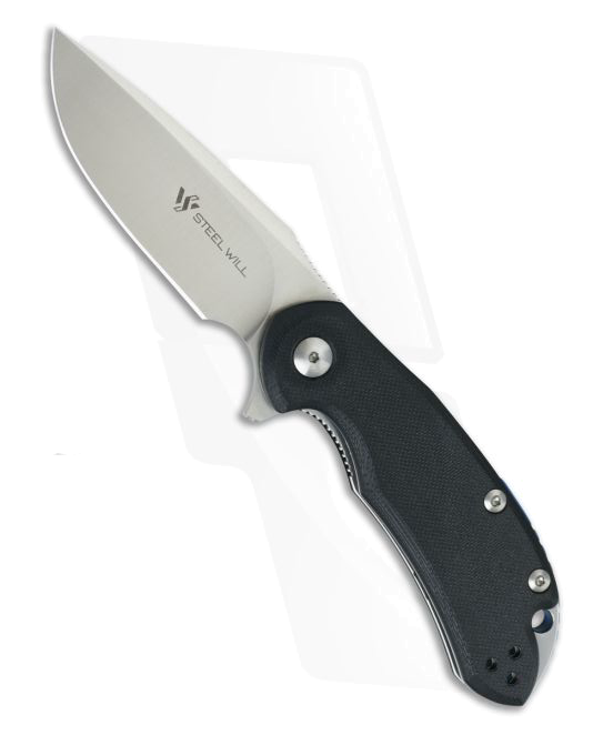 Steel Will Cutjack Mini M 390 Flipper Black G 10 Liner Lock C 22 M 2 BK