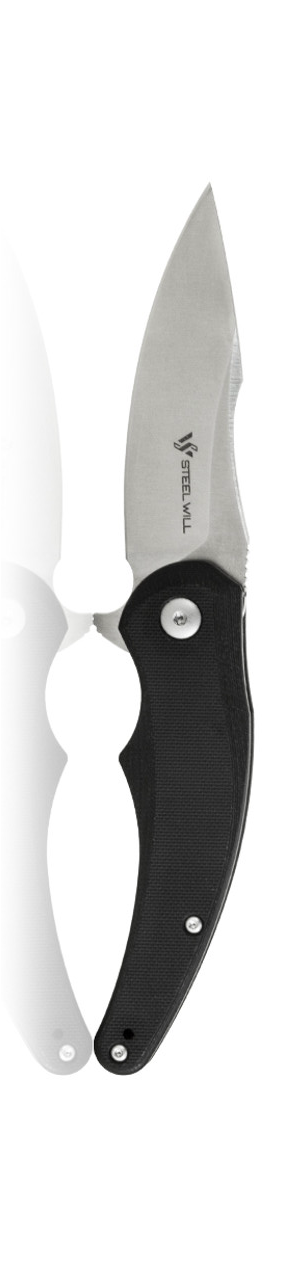 product image for Steel Will Arcturus Mini F55M-01 Black G10 Handle Plain D2 Edge