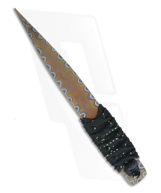 product image for Strider Flamed Titanium Nail 5 03 Cord Wrapped Fixed Blade 071
