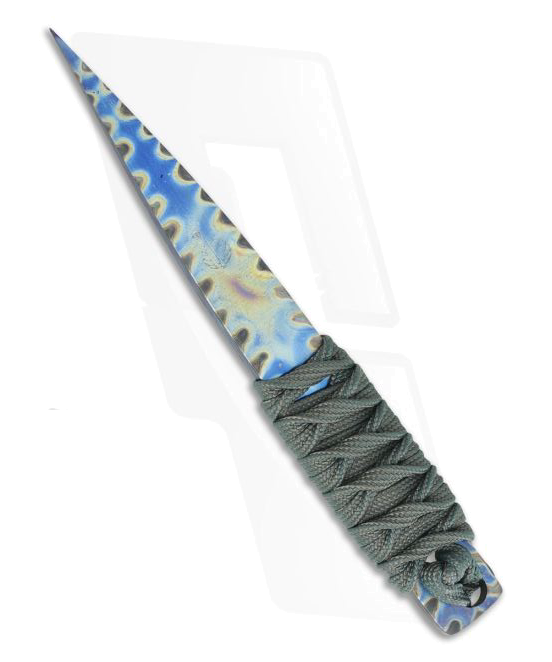 product image for Strider Flamed Titanium Nail 5 09 Cord Wrapped Fixed Blade