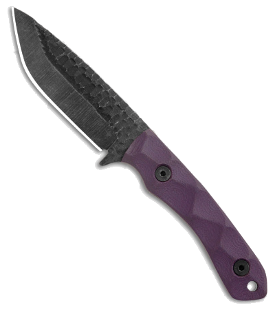 product image for Stroup GP2 Fixed Blade Knife Purple G-10 3.75" Black Acid Wash