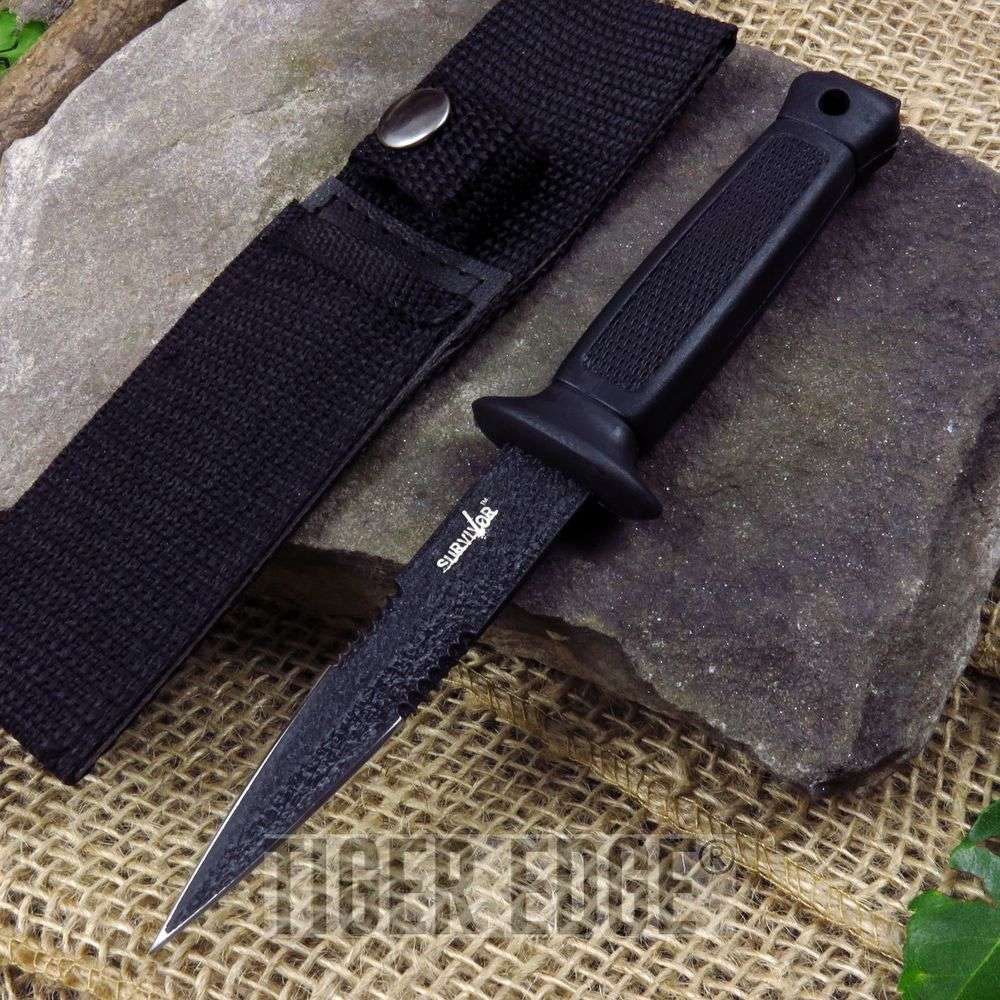 product image for Survivor Black Stealth Stinger Bodyguard Dagger W Sheath