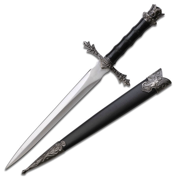 product image for Survivor Black Medieval King's Renaissance Display Dagger with Scabbard