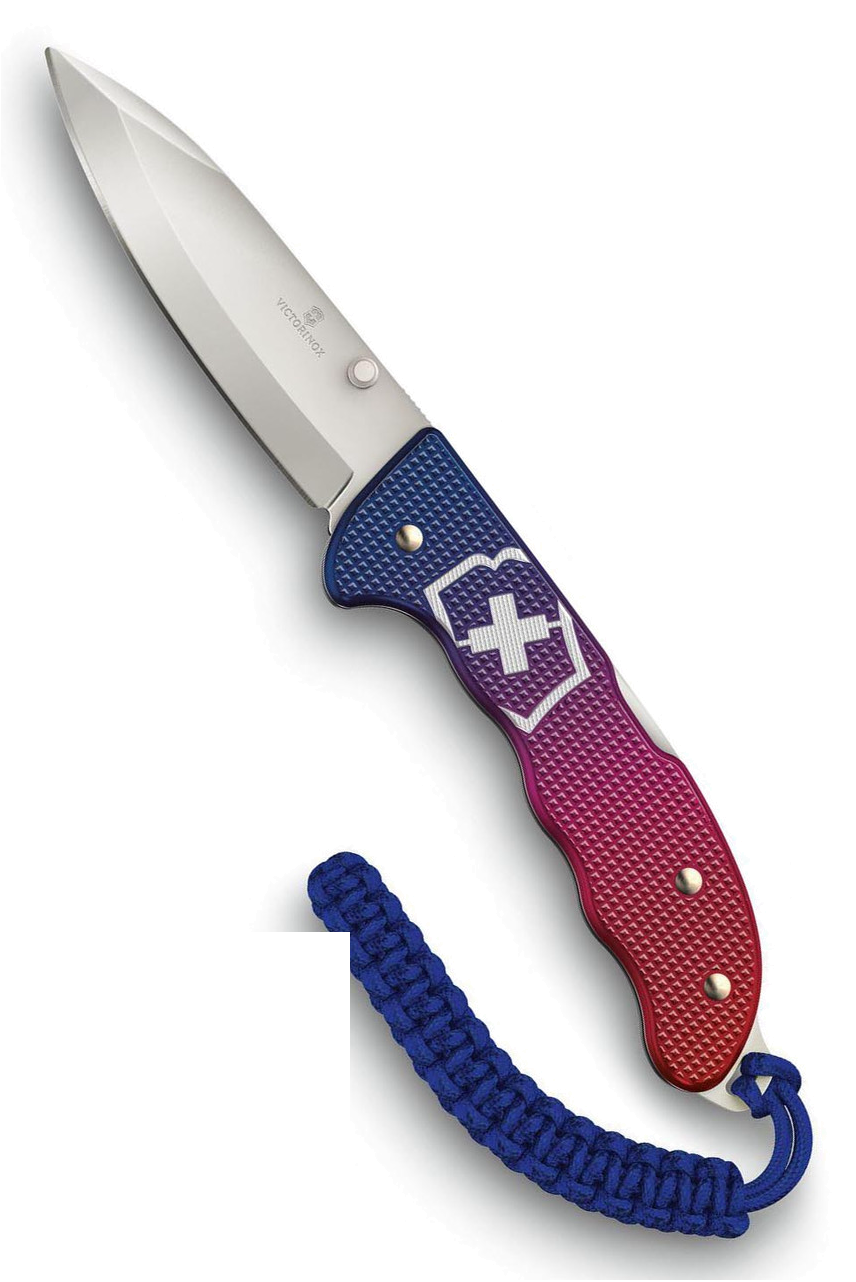 product image for Victorinox Swiss Army Evoke Alox Blue Red Fade Folding Knife
