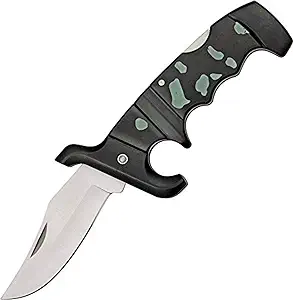 product image for Szco Supplies Black and Camo Defender Folding Knife 210872