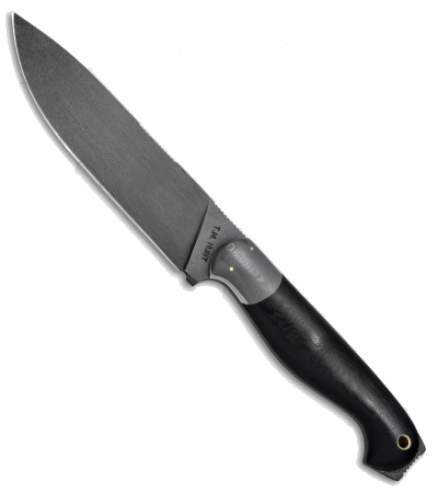 product image for T.M. Hunt Tradewater Fixed Blade Black/Gray G-10 O1 Tool Steel