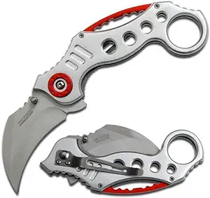product image for Tac-Force Silver TF-578S Assisted Opening Tactical Folding Knife