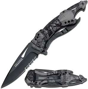product image for Tac-Force TF-705FC Black Stainless Steel Blade with Fall Camo Aluminum Handle Folding Pocket Knife