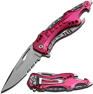 Tac-Force Black and Pink TF-705PK Spring Assisted Folding Pocket Knife