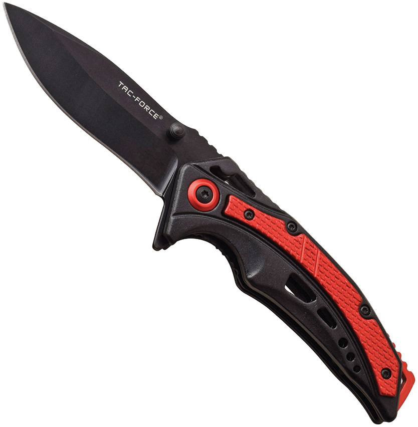 Tac-Force Linerlock AO Black and Red 3.25" Model