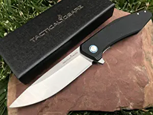 product image for Tactical-Gearz TG Zera Black G10 Handle D2 Steel Blade Pocket Knife