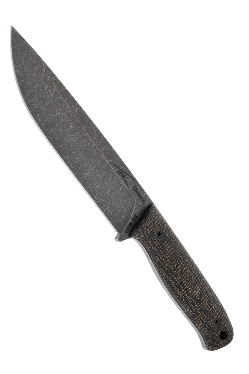 product image for Tanev Family TFK Classic Acid Washed 3V Black Burlap Micarta