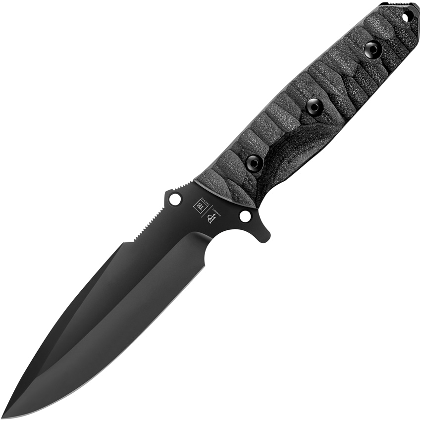 TB-Outdoor Survival Fixed Blade Black MOX Steel G10 Handle 4.5" product image