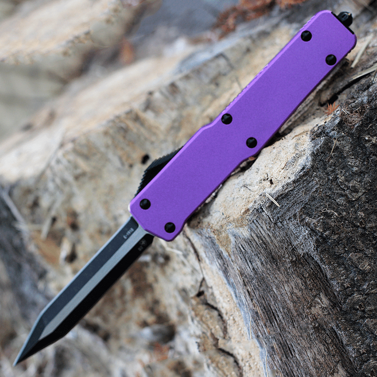 Templar Premium Lightweight Slim OTF Purple 6061-T6 Aluminum D2 Steel Dagger MA AP 12 1