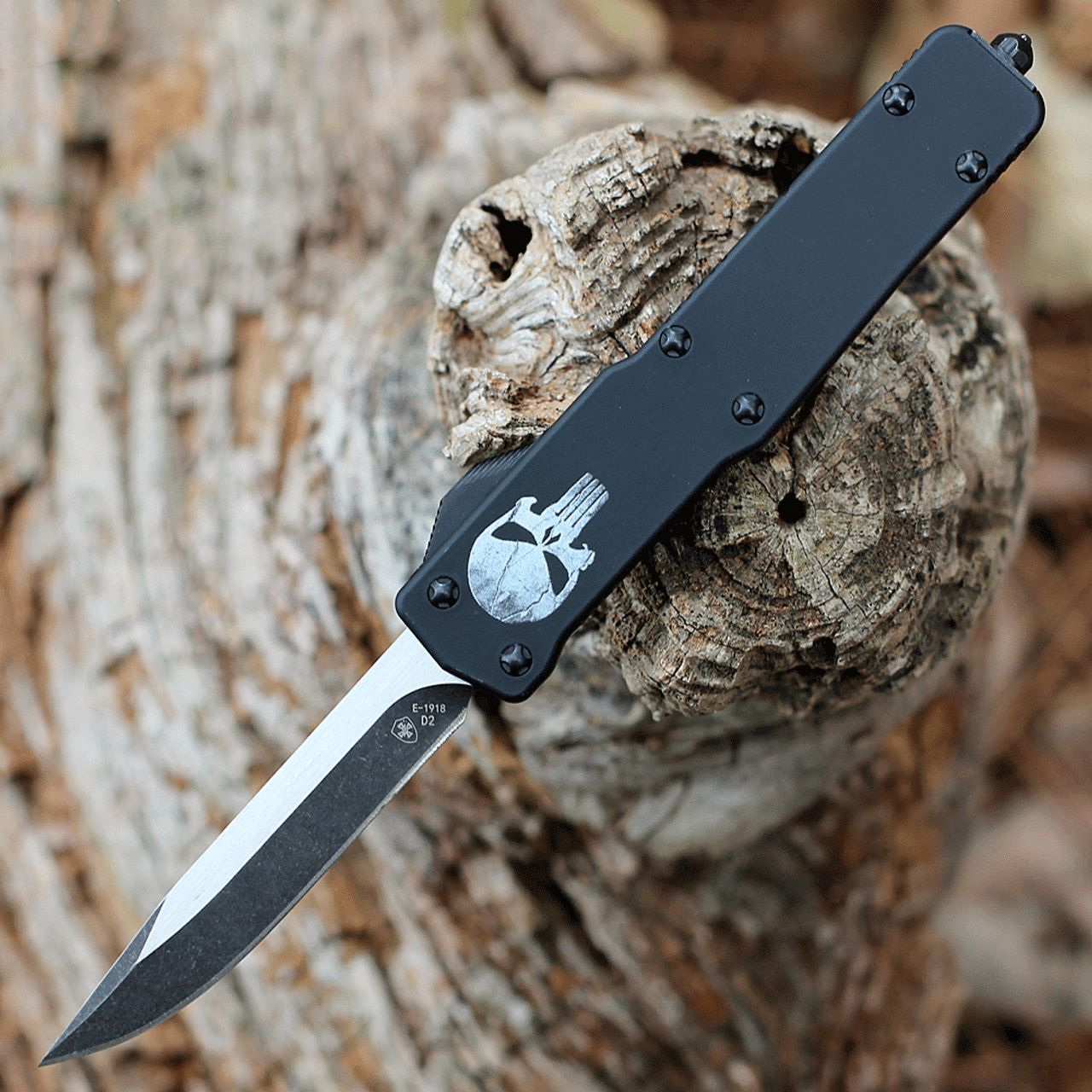 Templar Premium Lightweight Slim OTF Black Fallen 3.25 D2 Black Drop Point MA-FL-32-1