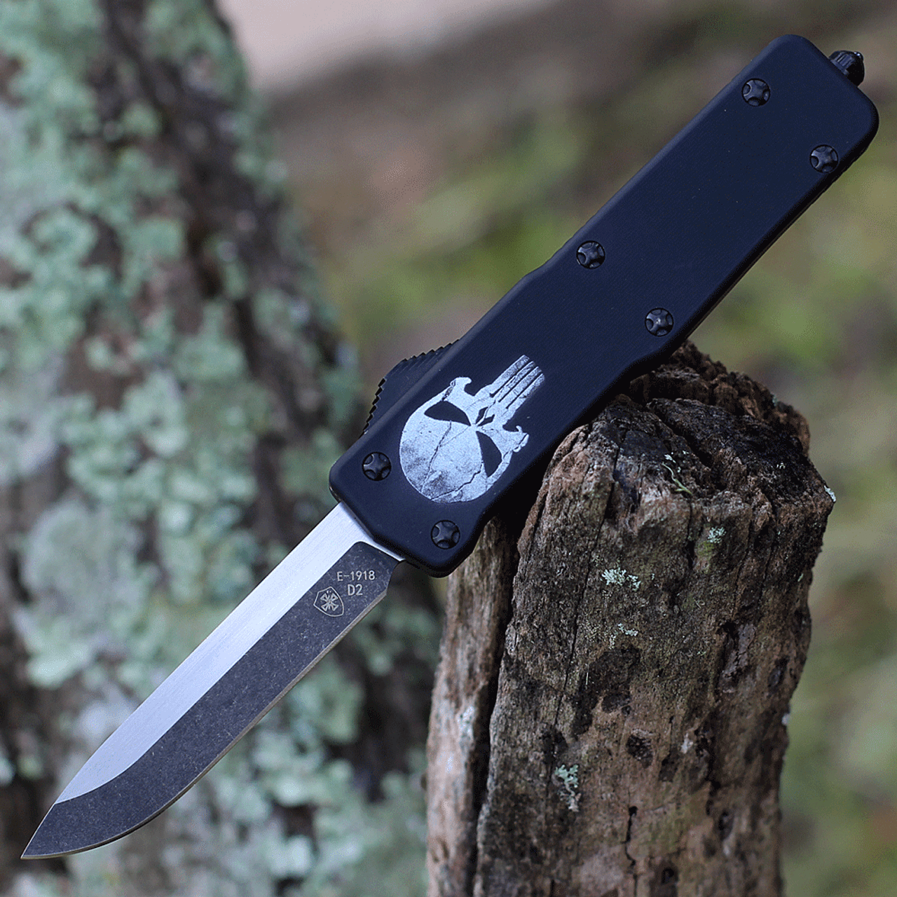 Templar Premium Lightweight Small OTF Knife - Black D2 Steel Drop Point - Model FL 32 1