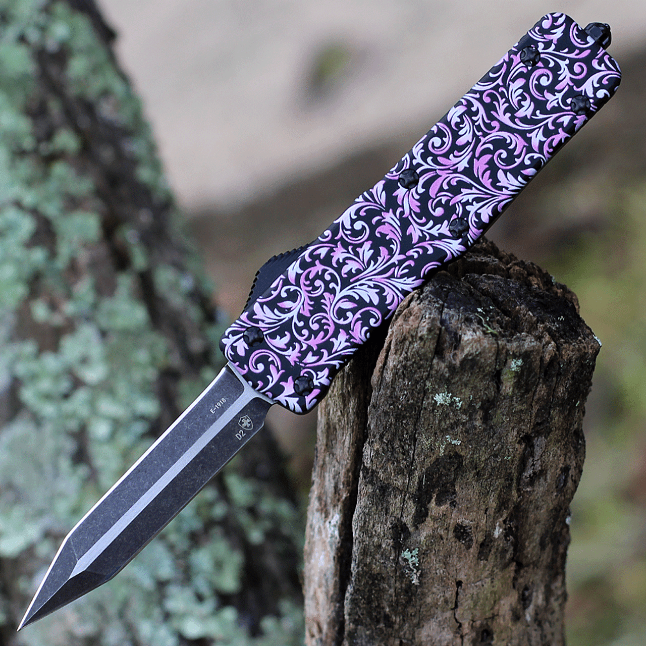 product image for Templar Pink Premium Lightweight OTF Knife D2 Steel SA PKF 12 1