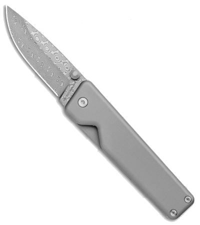 product image for The James Brand Chapter Gray Titanium Handle 2.75" Damascus Blade Knife KN-100111-00