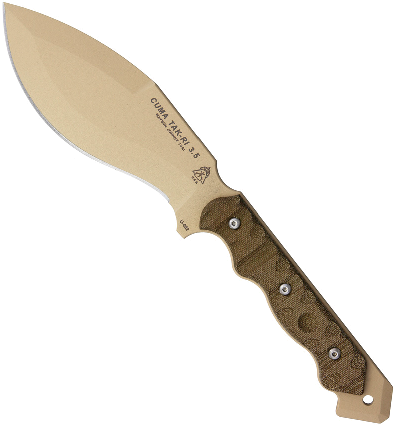 product image for TOPS Knives Scandi Woodsman Green Micarta Tan Knife TPSWOOD35