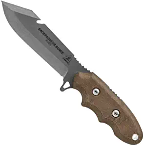 TOPS Knives Backpackers Bowie Green Canvas Micarta Fixed Blade product image