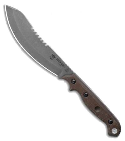 TOPS Knives Brush Wolf Fixed Blade Green Micarta