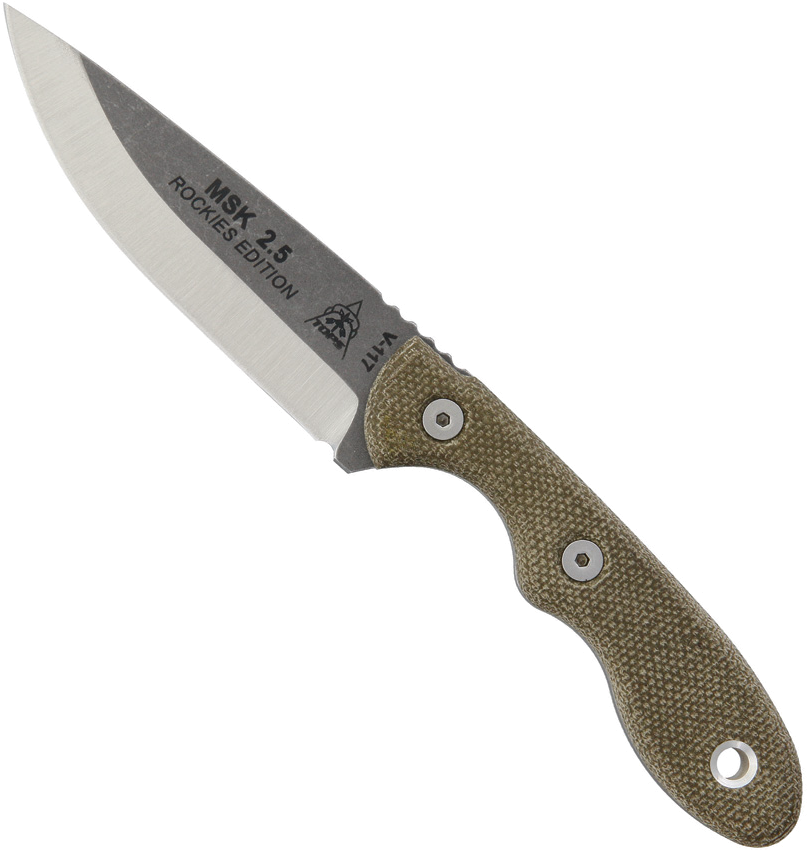 product image for TOPS Mini Scandi Rockies Edition Green Micarta Knife TPMSKTBF