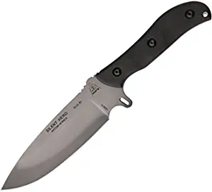 TOPS Knives Silent Hero Fixed Blade Black Micarta Urban Camo 1095 Steel