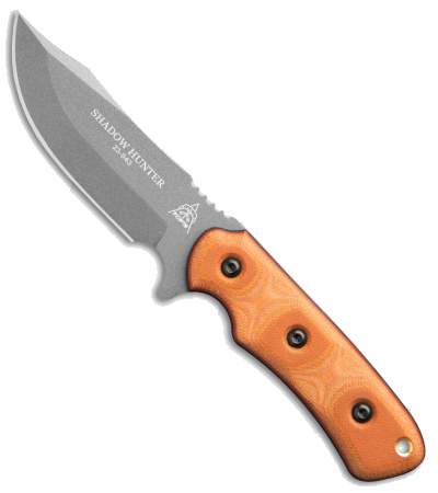 TOPS Knives Shadow Hunter Black Tan Micarta Fixed Blade Knife product image