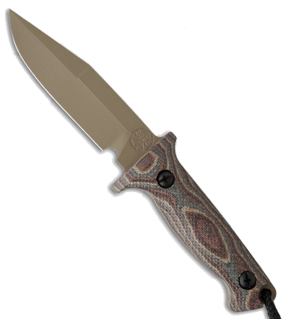 product image for Treeman Knives Chute Combat Knife Coyote Snakeskin Canvas Micarta