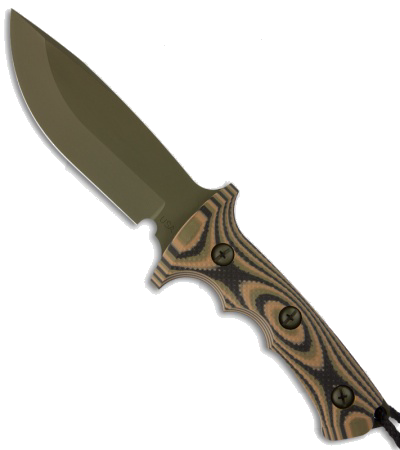 product image for Treeman Combat Hunter O1 Tool Steel Fixed Blade Knife Green/Black G-10