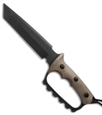 product image for Treeman Knives Ultra Phalanx Black Tanto Blade with Camo G-10 Handle