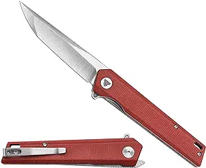 product image for TRIVISA Equ 04 R Red Micarta Front Flipper Pocket Knife