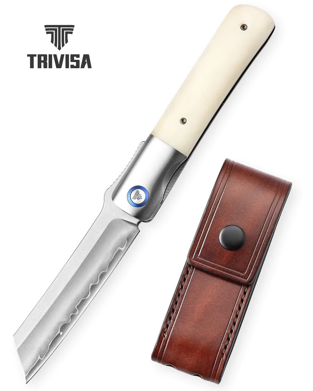 product image for Trivisa Hydrus 2 02 Handmade Higonokami Folding Knife SKD 11 Plain Edge Burnt Blade Finish