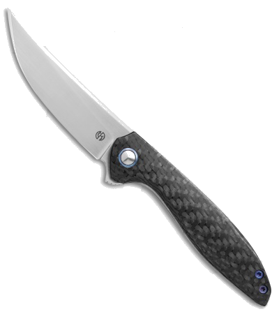 product image for Tuff Knives Custom Slimline Persian Flipper Knife - Carbon Fiber