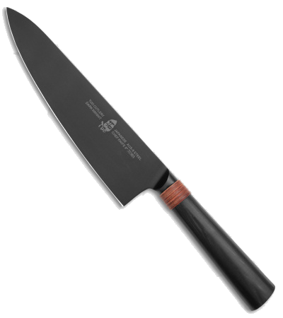 product image for Tuo Cutlery Dark Knight Series Chef Knife Black and Red Pakkawood AUS-8