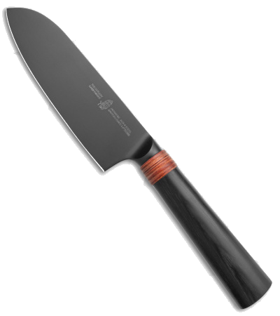 product image for Tuo Cutlery Dark Knight Series Santoku Knife Black and Red AUS-8 Stainless Steel