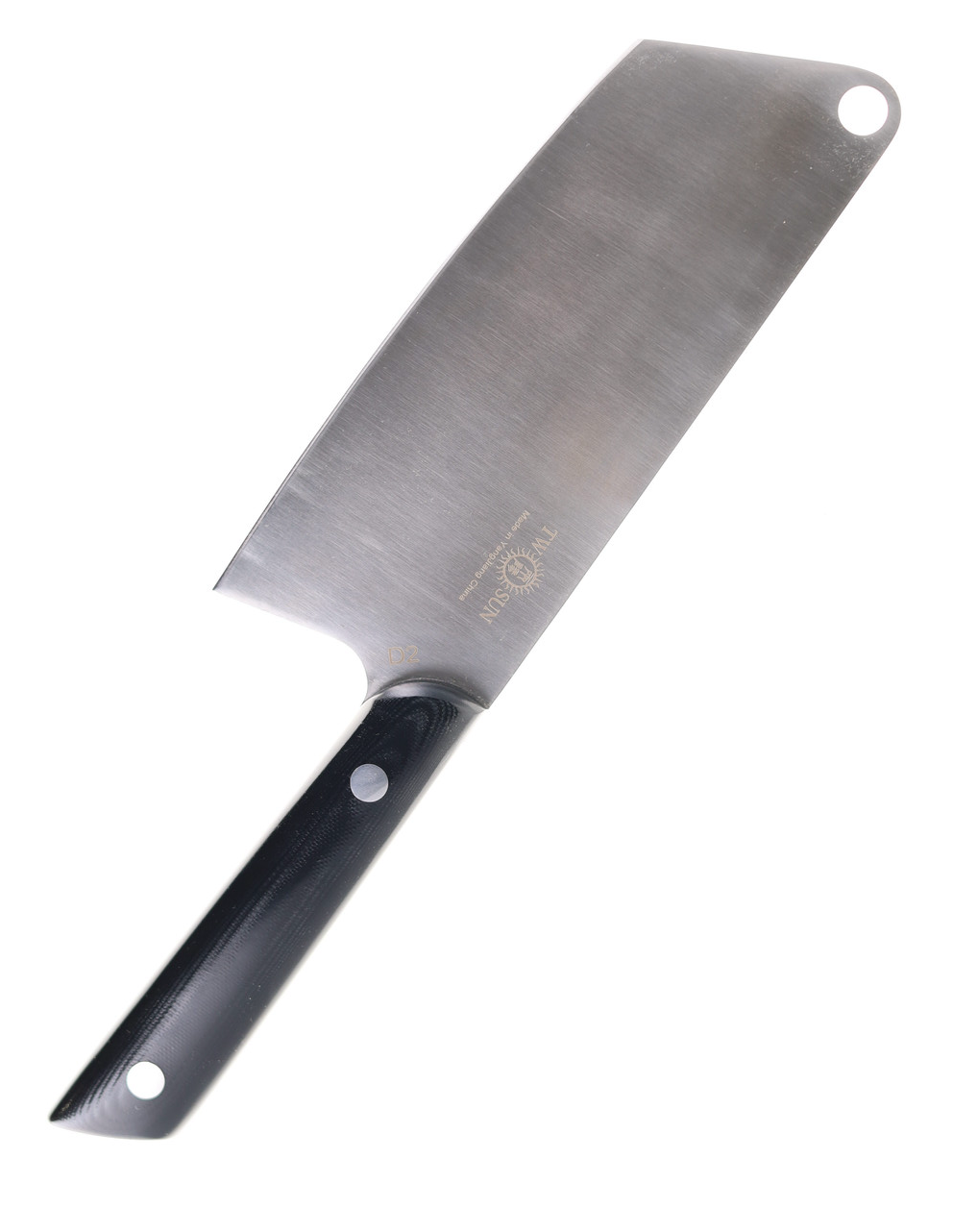 product image for TwoSun TS 802 D2 Black G10 Handle Plain Edge