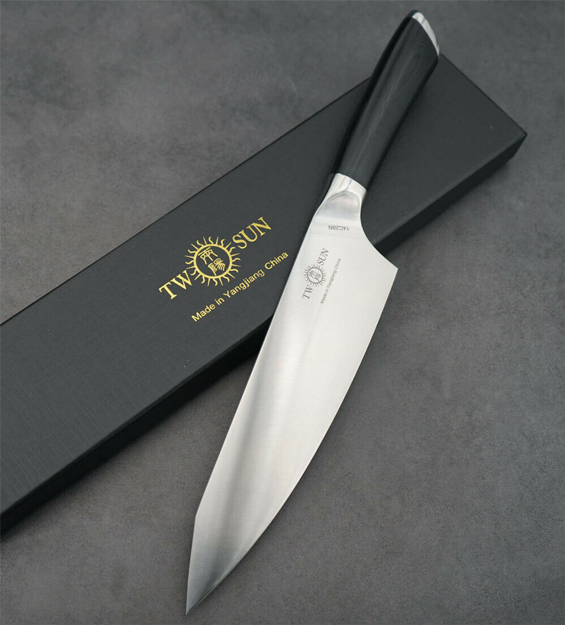 product image for Twosun TS-966 Black G10 Fixed Blade Knife