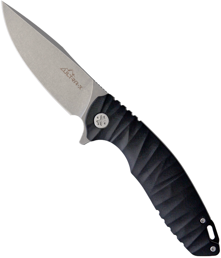 product image for Ultra-X Black Ripple Linerlock 3.5