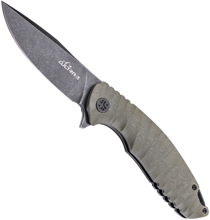 product image for Ultra-X OD Green Ripple Linerlock 3.5 - Black Blade