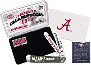 product image for Case XX 6254 SS White Bone Trapper Knife Alabama 2020 Undefeated Champions