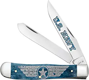 product image for Case XX Trapper 6254 SS Mediterranean Blue Bone 17725 Stainless Knife