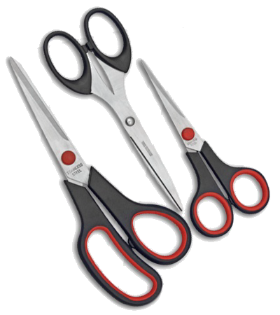 product image for Unknown Brand Three Piece Scissor Set CN107711 Black Red